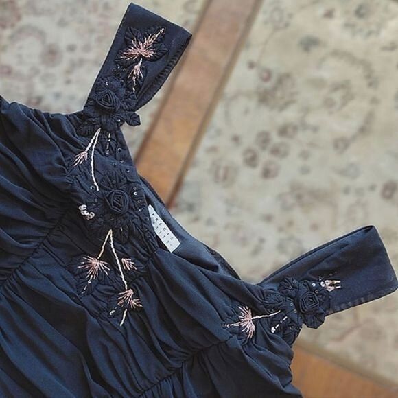 Vtg Y2K Precis Petite black ruched mesh overlay camisole - Picture 8 of 12